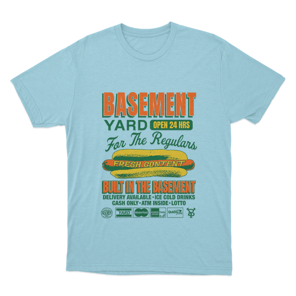 Basement Deli Unisex T Shirt Sky Blue Basement Deli Unisex T Shirt Sky Blue