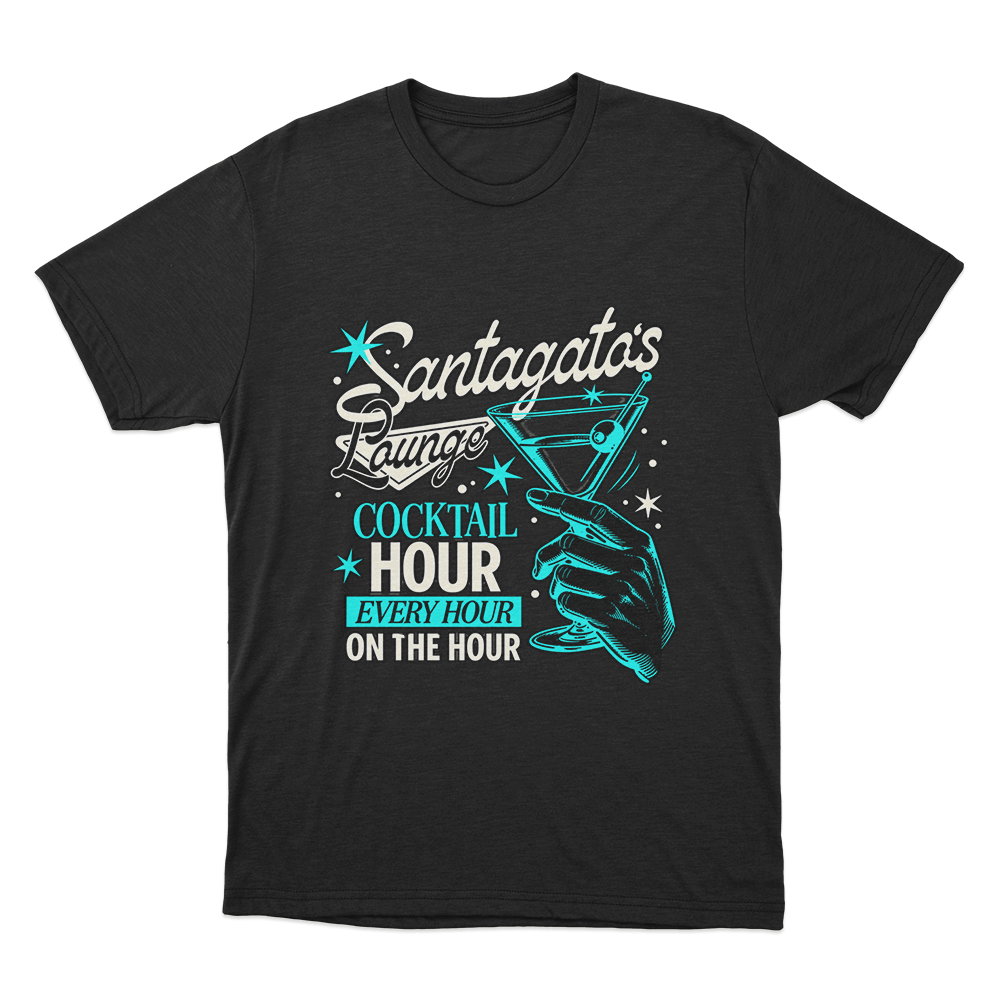 Santagato Lounge Unisex T Shirt Black Santagato Lounge Unisex T Shirt Black
