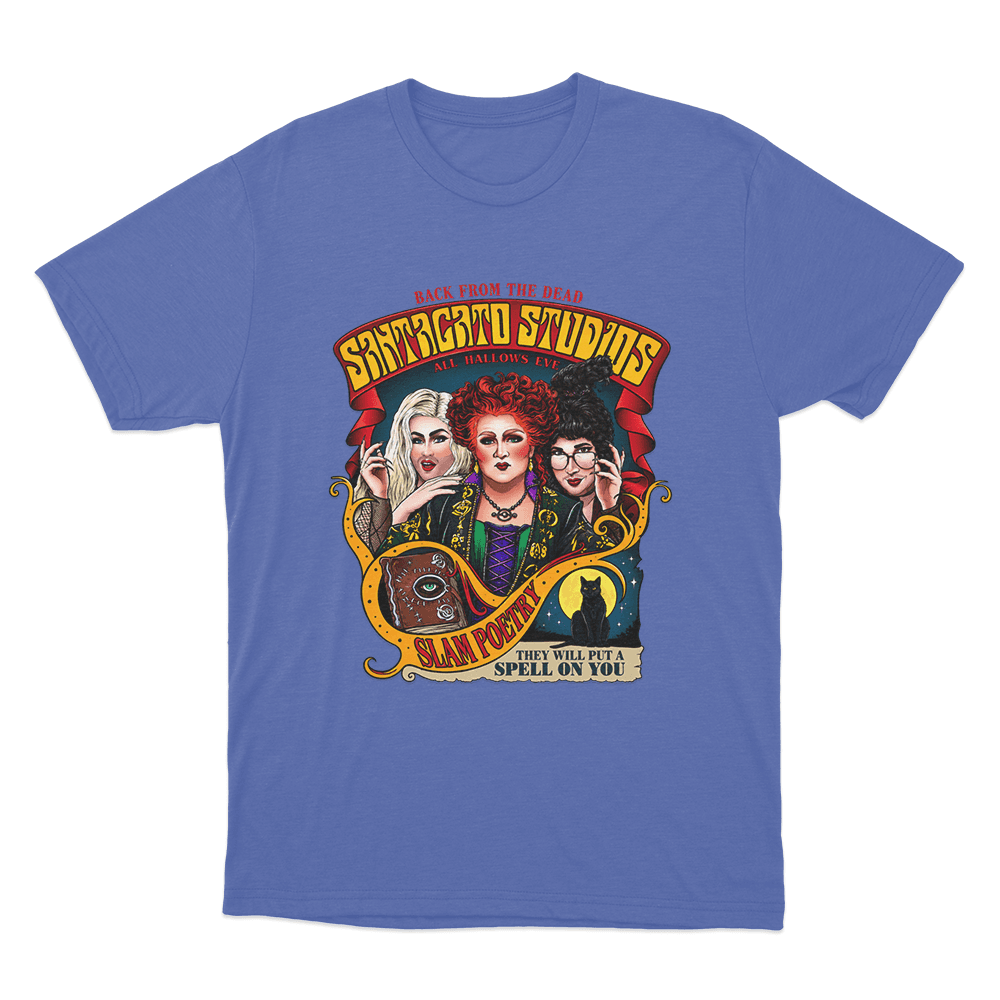 Santagato Studios All Hallows Eve Unisex T Shirt Blue Santagato Studios All Hallows Eve Unisex T Shirt Blue