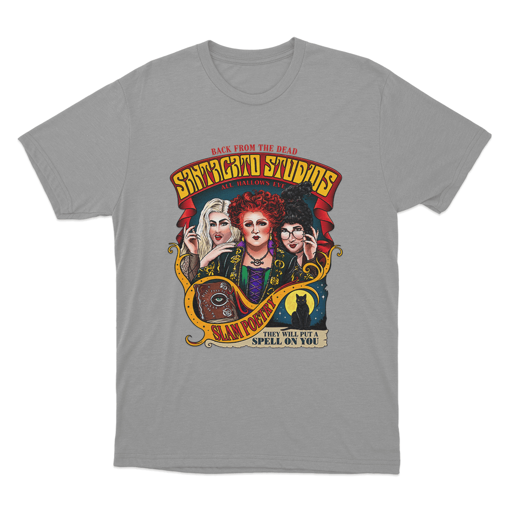 Santagato Studios All Hallows Eve Unisex T Shirt Grey Santagato Studios All Hallows Eve Unisex T Shirt Grey