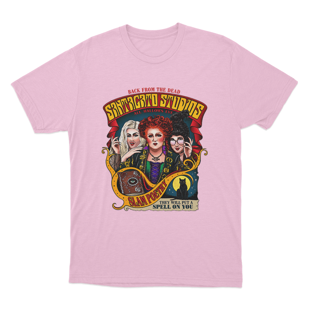Santagato Studios All Hallows Eve Unisex T Shirt Pink Santagato Studios All Hallows Eve Unisex T Shirt Pink