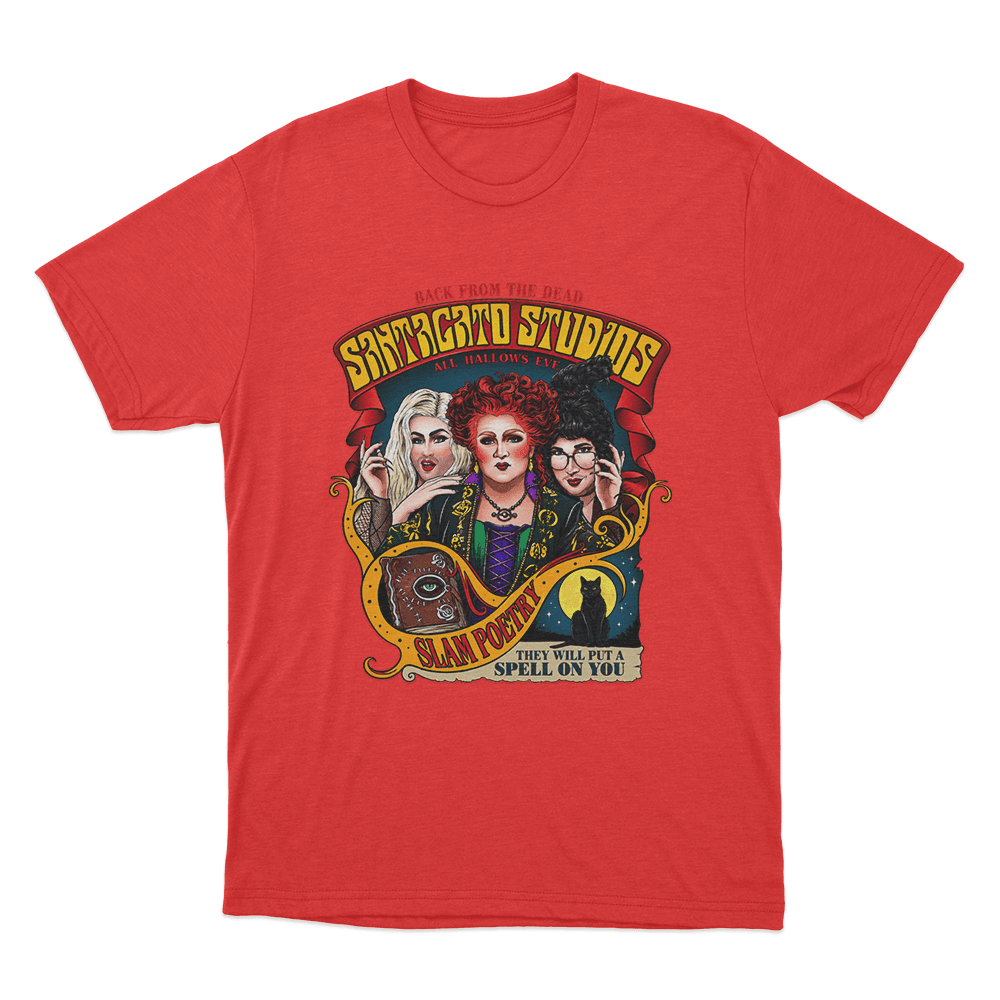 Santagato Studios All Hallows Eve Unisex T Shirt Red Santagato Studios All Hallows Eve Unisex T Shirt Red