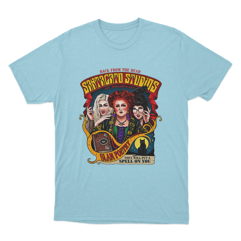 Santagato Studios All Hallows Eve Unisex T Shirt Sky Blue Santagato Studios All Hallows Eve Unisex T Shirt Sky Blue
