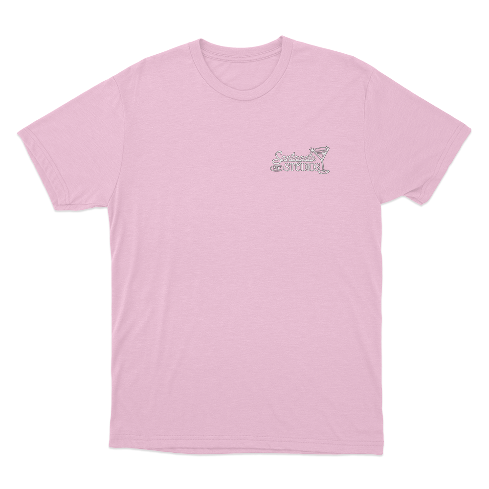 Santagato Studios Martini Logo Unisex T Shirt Pink Santagato Studios Martini Logo Unisex T Shirt Pink