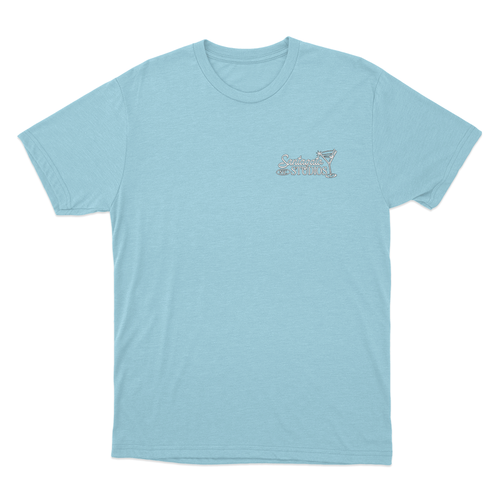 Santagato Studios Martini Logo Unisex T Shirt Sky Blue Santagato Studios Martini Logo Unisex T Shirt Sky Blue