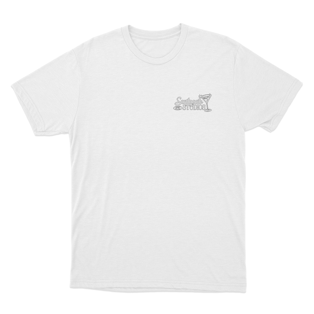 Santagato Studios Martini Logo Unisex T Shirt White Santagato Studios Martini Logo Unisex T Shirt White