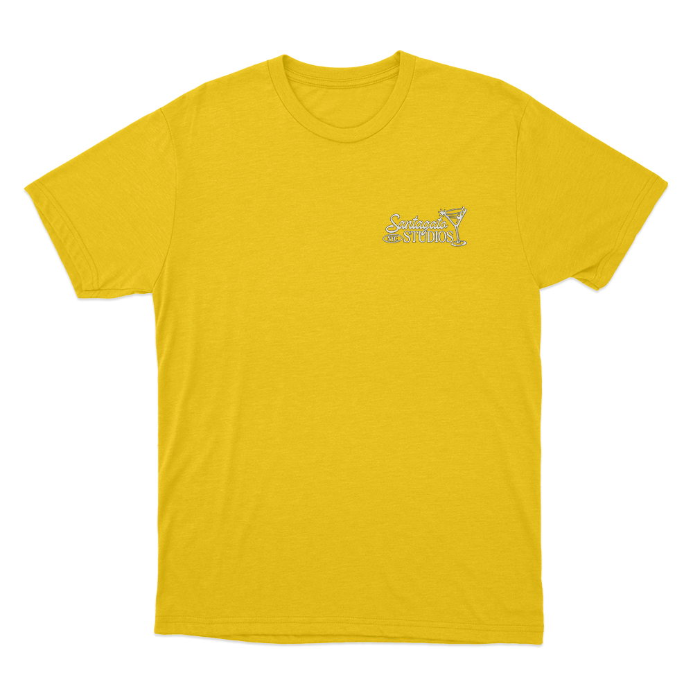 Santagato Studios Martini Logo Unisex T Shirt Yellow Santagato Studios Martini Logo Unisex T Shirt Yellow