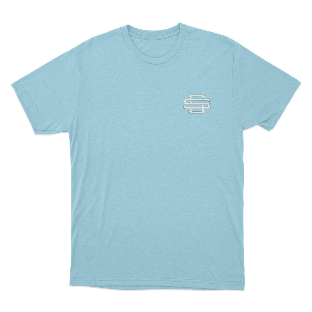 Santagato Studios Monogram Unisex T Shirt Sky Blue Santagato Studios Monogram Unisex T Shirt Sky Blue