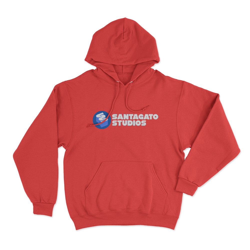 Santagato Studios Wordmark Logo Unisex Hoodie Red Santagato Studios Wordmark Logo Unisex Hoodie Red