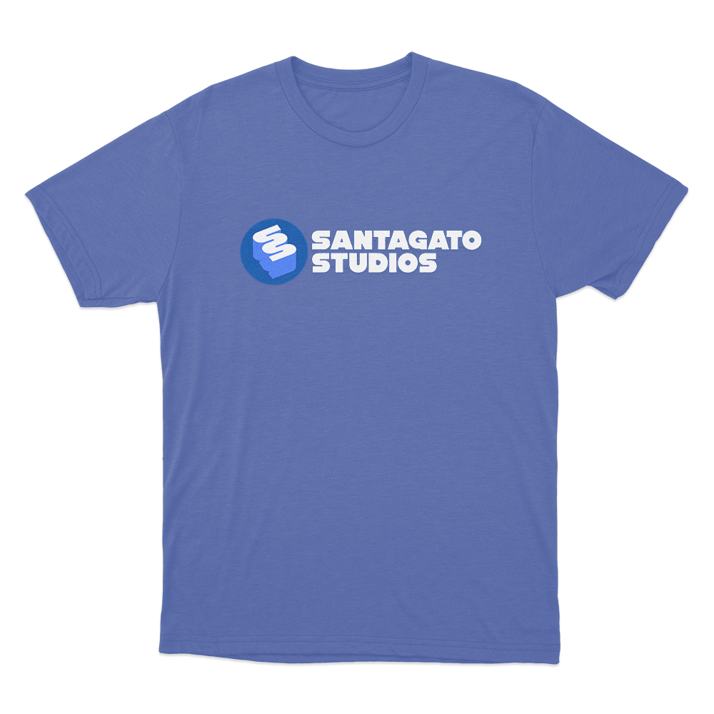Santagato Studios Wordmark Logo Unisex T Shirt Blue Santagato Studios Wordmark Logo Unisex T Shirt Blue