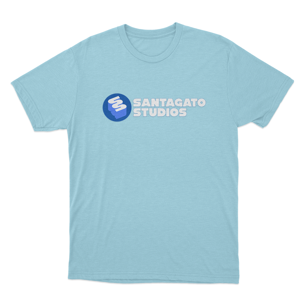 Santagato Studios Wordmark Logo Unisex T Shirt Sky Blue Santagato Studios Wordmark Logo Unisex T Shirt Sky Blue