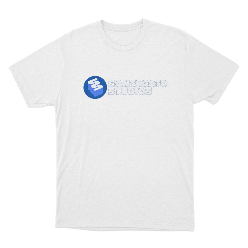 Santagato Studios Wordmark Logo Unisex T Shirt White Santagato Studios Wordmark Logo Unisex T Shirt White