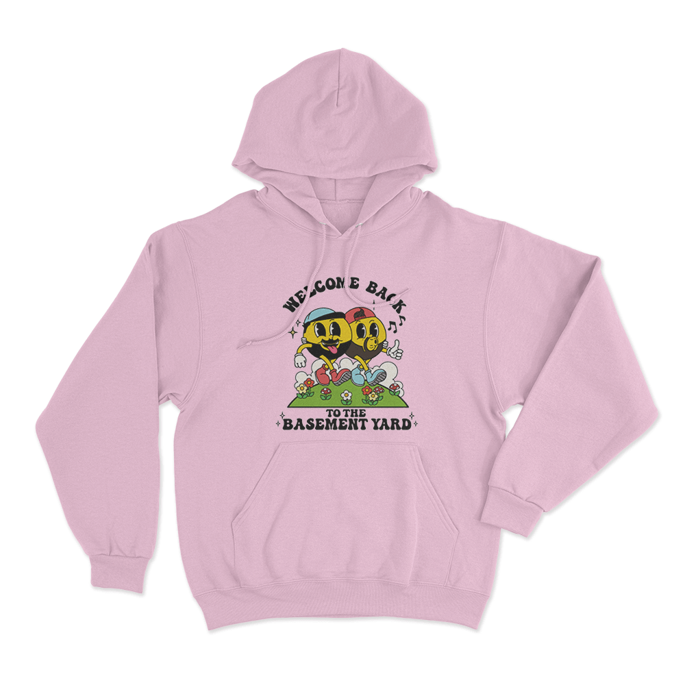 Welcome Back To The Basement Yard Unisex Hoodie Pink Welcome Back To The Basement Yard Unisex Hoodie Pink