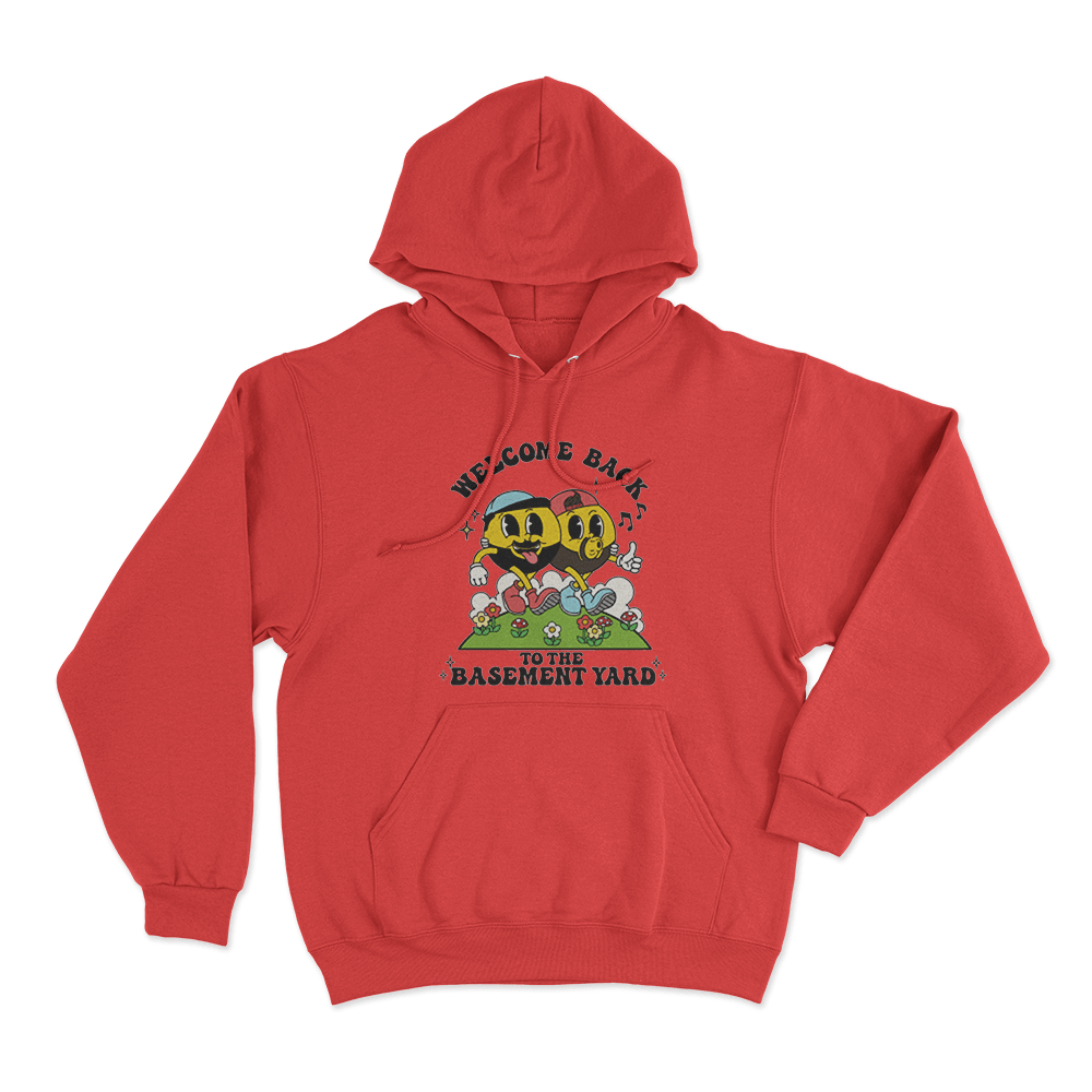 Welcome Back To The Basement Yard Unisex Hoodie Red Welcome Back To The Basement Yard Unisex Hoodie Red