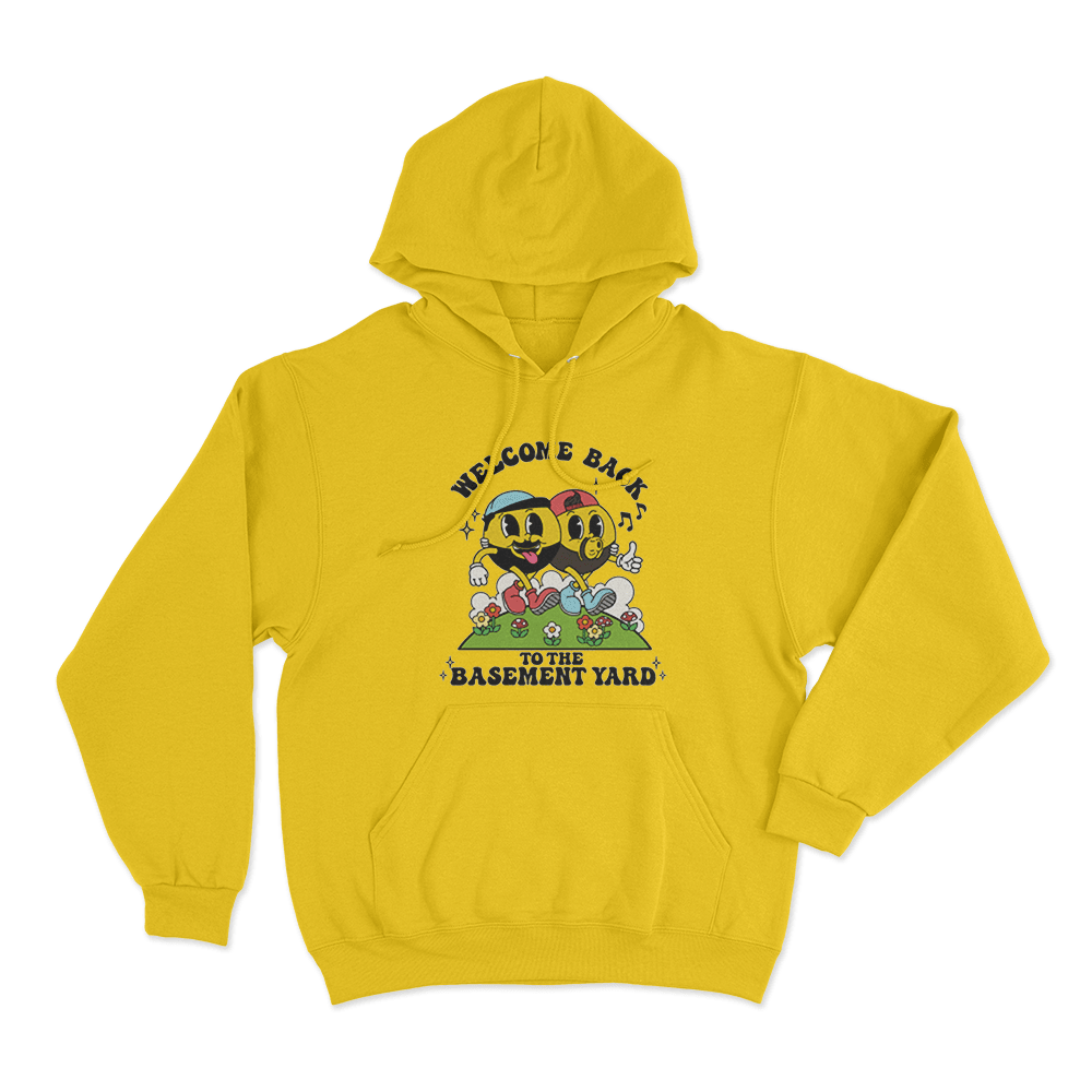 Welcome Back To The Basement Yard Unisex Hoodie Yellow Welcome Back To The Basement Yard Unisex Hoodie Yellow