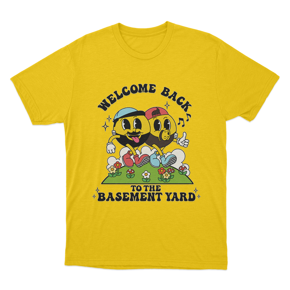 Welcome Back To The Basement Yard Unisex T Shirt Yellow Welcome Back To The Basement Yard Unisex T Shirt Yellow